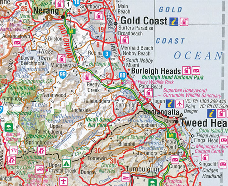 South East Queensland Hema Regional map 9781865006512