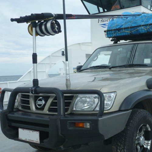 Fishing Pole Mount on Bull Bar