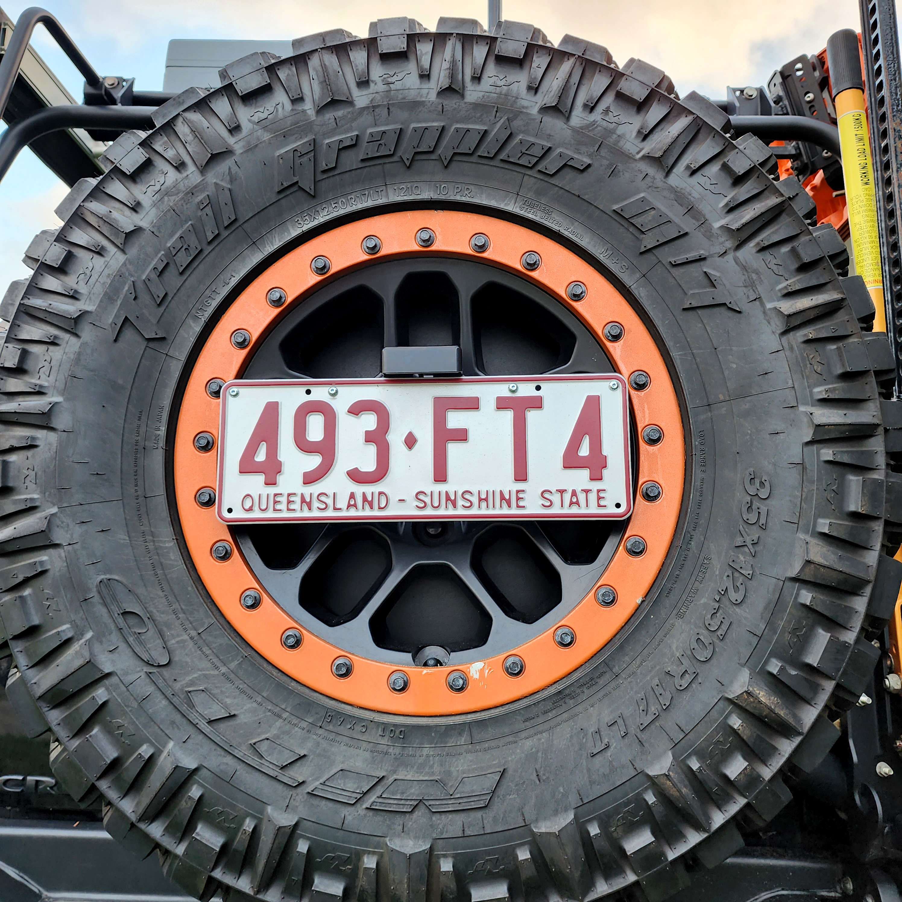 Universal 4WD & Caravan Rear Number Plate Relocation Bracket