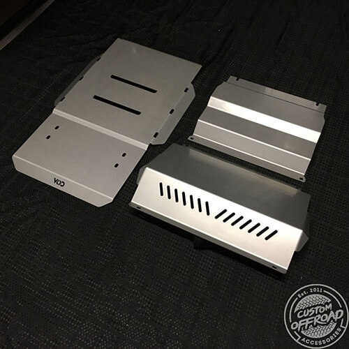 3 Piece Kit Front, Diff/Sump and Transmission Bash Plates Suitable for Mitsubishi Pajero NM to NX