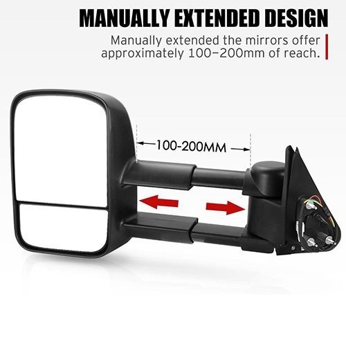 Extendable Towing Mirrors Suitable for Nissan GU Patrol Y61 1997-2016