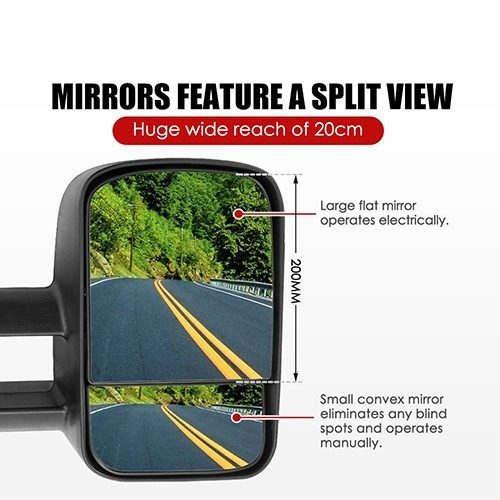 Extendable Towing Mirrors Suitable for Isuzu Dmax 2012-2019