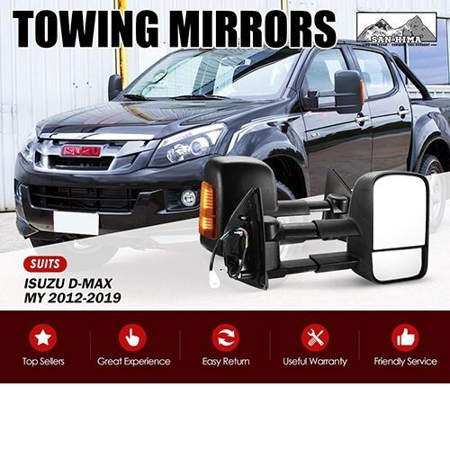 Extendable Towing Mirrors Suitable for Isuzu Dmax 20122019