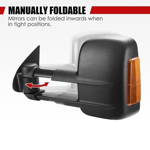 Extendable Towing Mirrors Suitable for Holden Colorado 2012-On