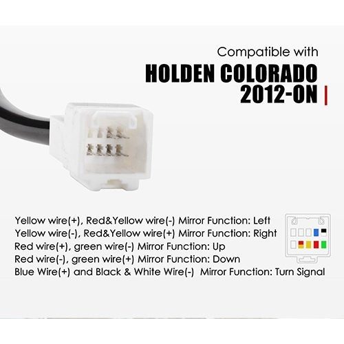 Extendable Towing Mirrors Suitable for Holden Colorado 2012-On