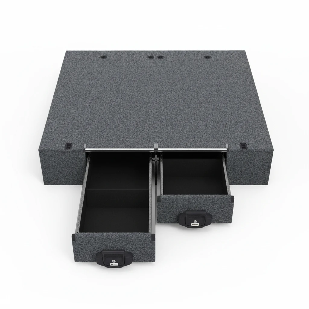 4WD Interiors Fixed Floor Drawers Suitable For Dodge Ram 1500 DS Express Crew Cab 01/2018/12/2023