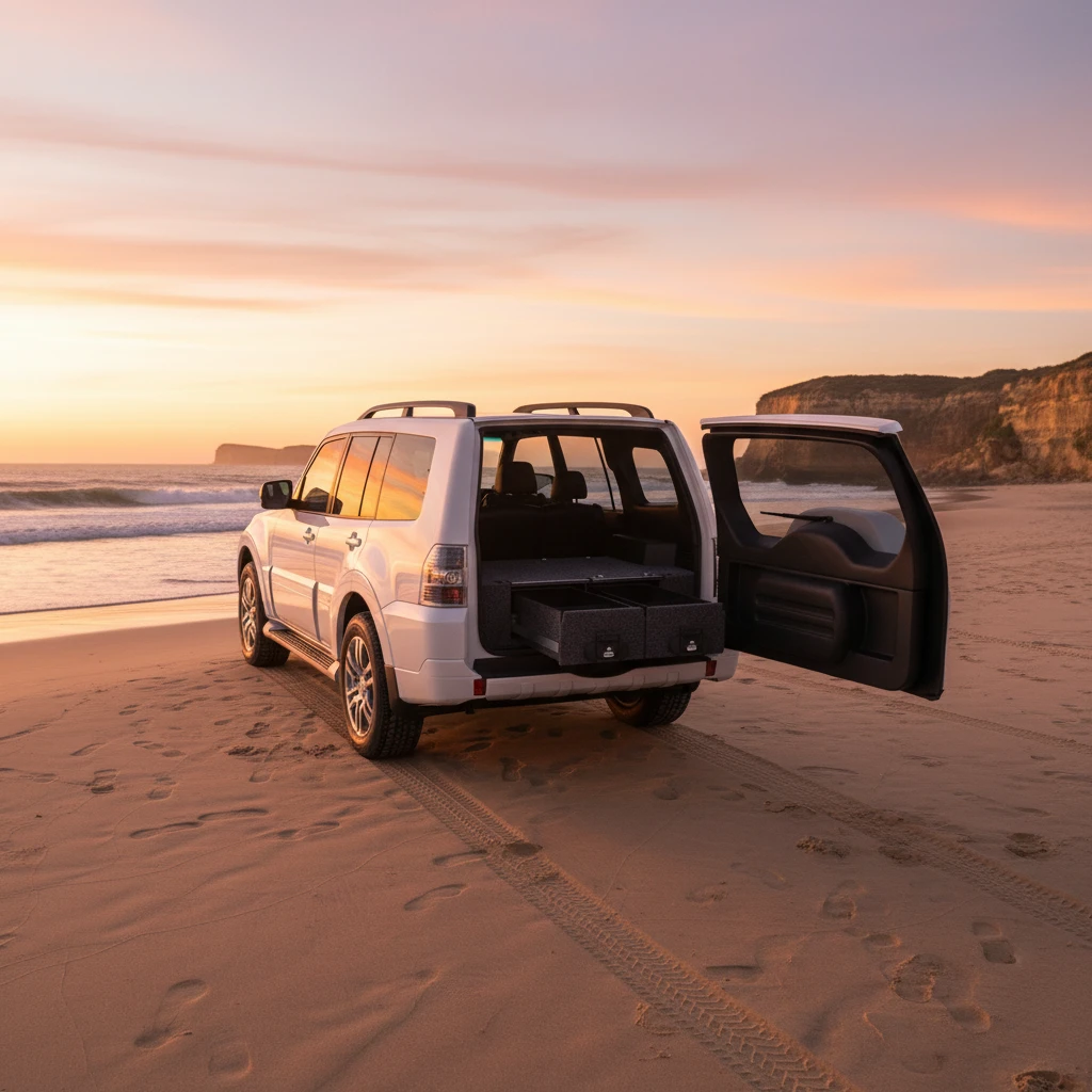 Drawer System Suitable For Mitsubishi Pajero Platinum With Subwoofer 01/2010-12/2021