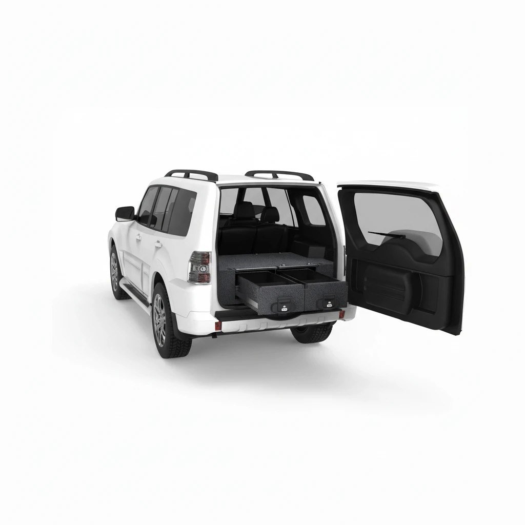 Drawer System Suitable For Mitsubishi Pajero Platinum With Subwoofer 01/2010-12/2021