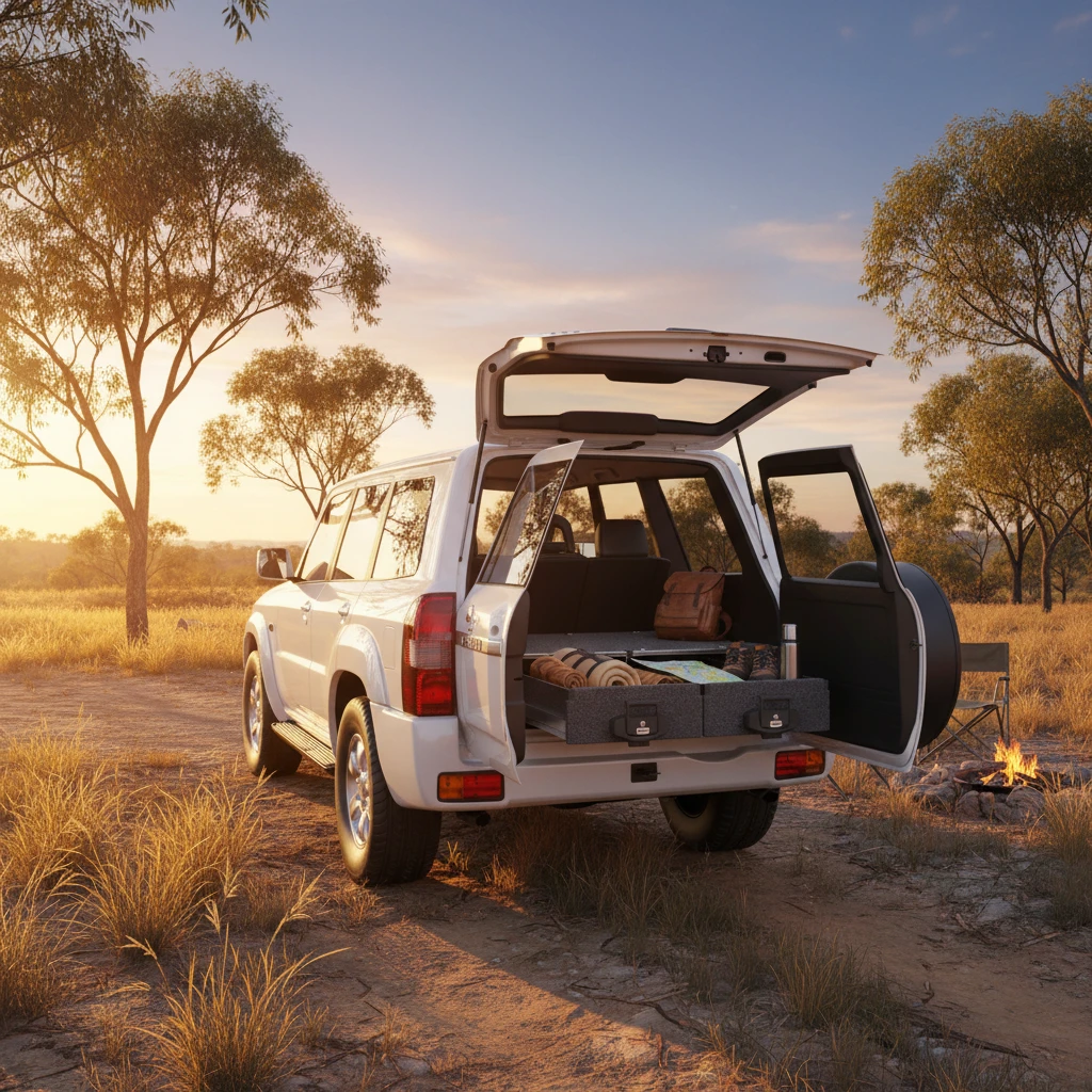 Drawer System Suitable For Nissan Patrol GU Wagon With Rear Air Con 11/1997-12/2016