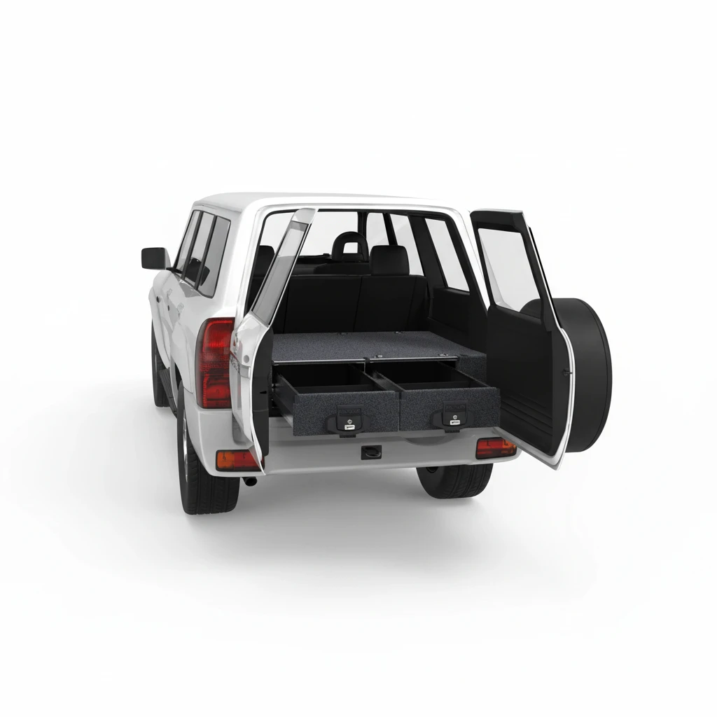 Drawer System Suitable For Nissan Patrol GU Wagon With Rear Air Con 11/1997-12/2016