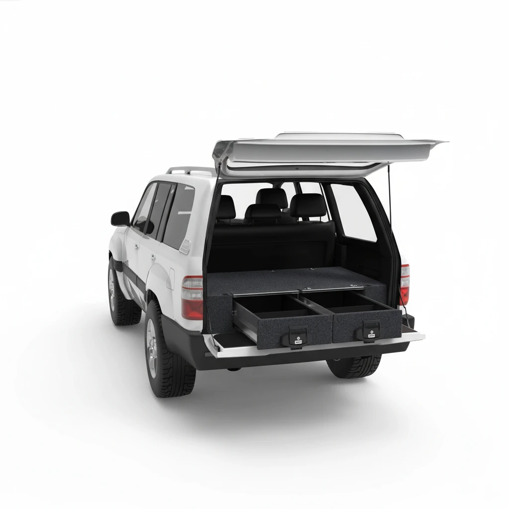 Drawer System Suitable For Toyota Landcruiser 100 Series GXL Wagon With Rear Air Con 08/2002-11/2007