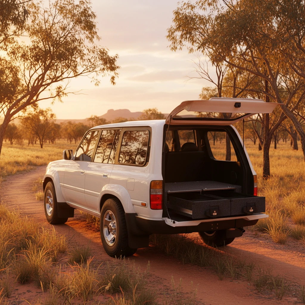 Drawer System Suitable For Toyota Landcruiser 80 Series GXL Diesel With Factory Binnacle 01/1995-03/1998