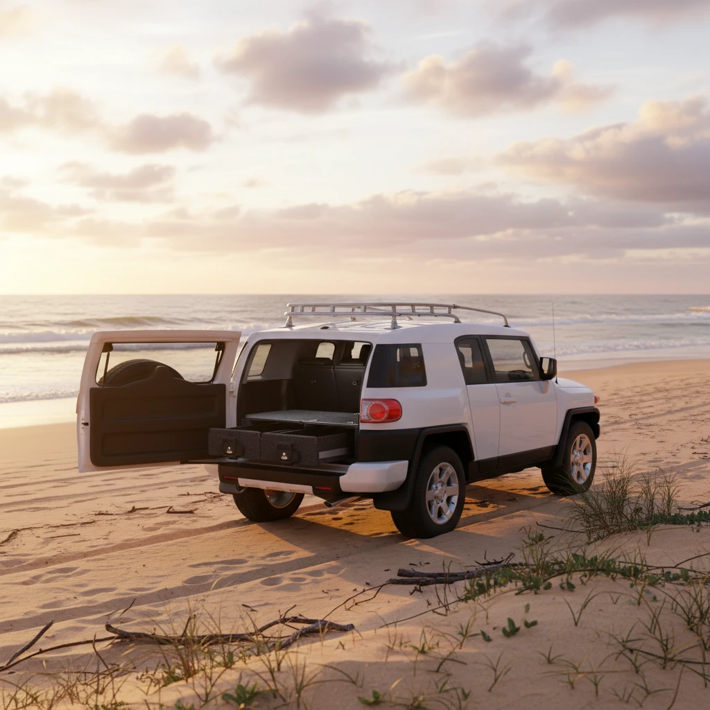 Drawer System Suitable For Toyota Landcruiser FJ None Crawl Control Without Sub Woofer 01/2007-12/2012