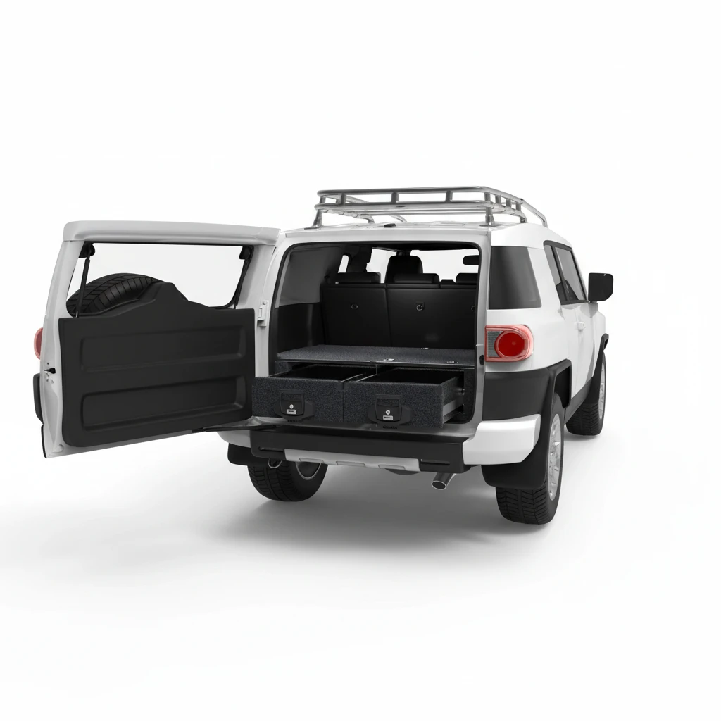 Drawer System Suitable For Toyota Landcruiser FJ None Crawl Control Without Sub Woofer 01/2007-12/2012