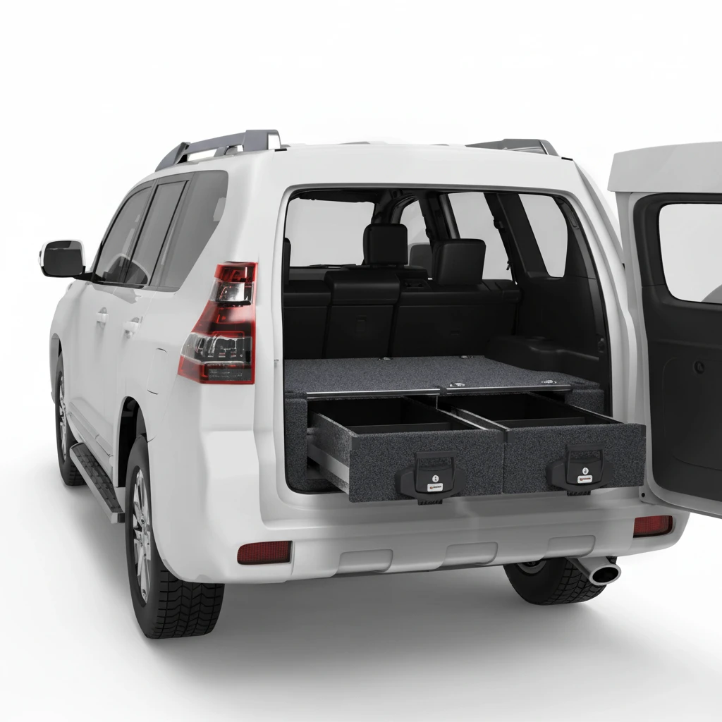 Drawer System Suitable For Toyota Landcruiser Prado 150 Series GX 7 Seat Wagon 11/2009-Current